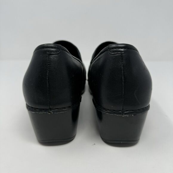 DANSKO Prima Professional Leather Clog Heel Size US 7.5 EU 38 Black Brown Block - Picture 3 of 6
